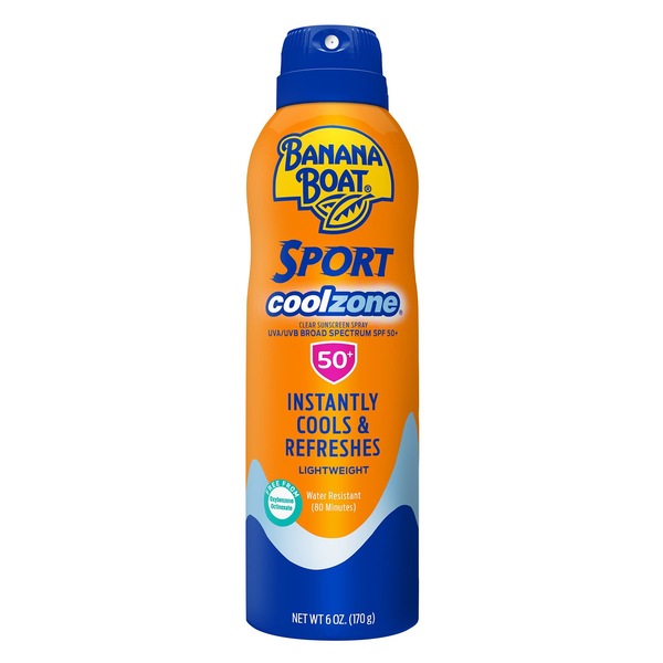 Banana Boat Sport CoolZone Sunscreen Spray, SPF 50+, 6 OZ