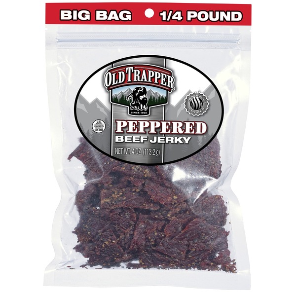 Old Trapper Peppered Beef Jerky, 4 oz