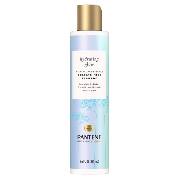 Pantene Nutrient Blends Hydrating Glow Shampoo with Baobab Essence, 9.6 OZ
