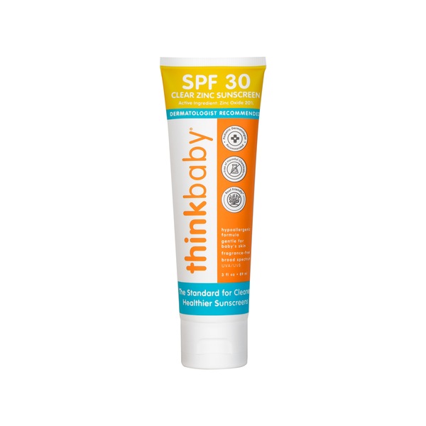 Thinkbaby Clear Zinc SPF 30 Sunscreen, 30 OZ