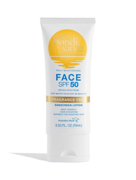 Bondi Sands Fragrance Free Sunscreen Daily Face Lotion SPF 50, 2.53 OZ