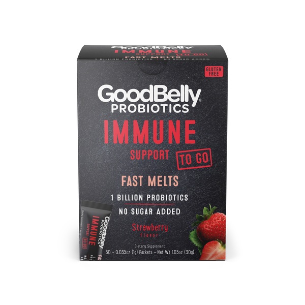 GoodBelly Fast Melts Immune Support, Strawberry, 1.05 OZ