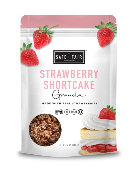 Safe and Fair Strawberry Shortcake Granola, 12 oz