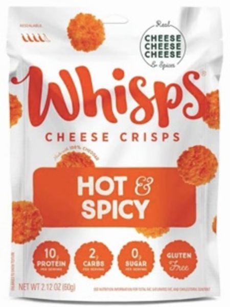 Whisps Hot & Spicy Cheese Crisps, 2.12 oz