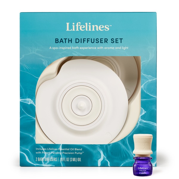 Lifelines Bath Diffuser Set - 2 Pack plus Essential Oil Blend