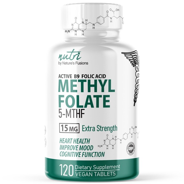 Nutri Active B9 Folic Acid Methyl Folate Tablets, 120 CT