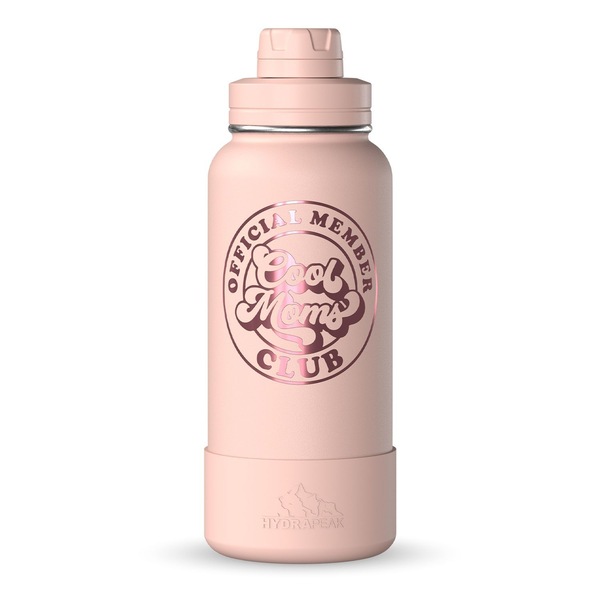 Hydrapeak Cool Moms Club Chug Bottle, Peach, 32 oz