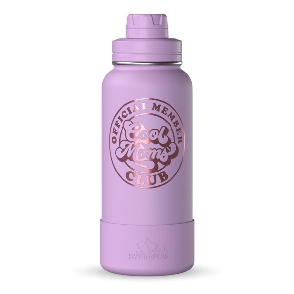 Hydrapeak Cool Moms Club Chug Bottle, Purple, 32 oz