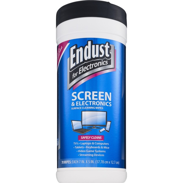 Endust - Toallitas de limpieza para pantallas, 70 u.