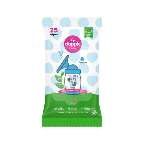 Dapple Baby Breast Pump Cleaning Wipes, 25 CT