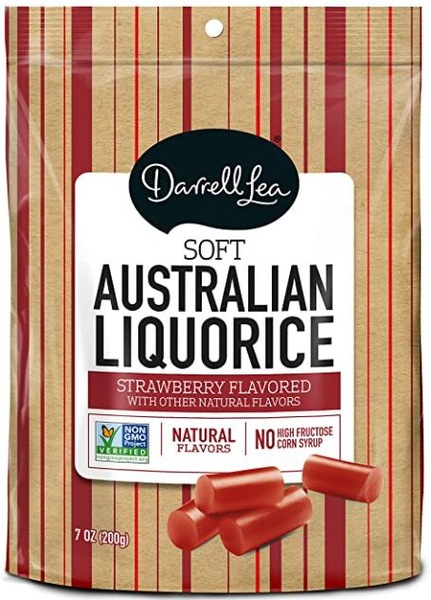 Darrell Lea Soft Australian Liquorice, Strawberry, 7 oz