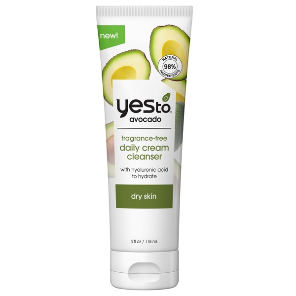 Yes To Avocado Fragrance Free Daily Cream Cleanser, 4 OZ