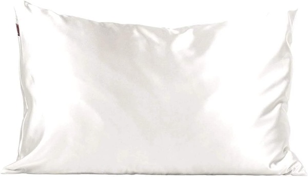 Kitsch Satin Pillowcase, Ivory, Standard Size