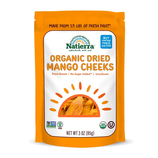 Natierra Organic Dried Mango Cheeks, 3 oz