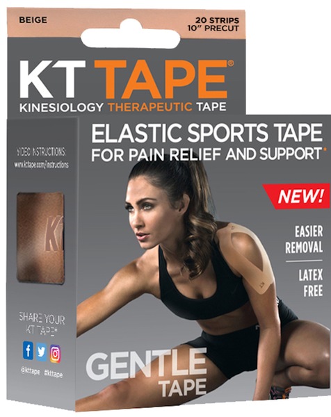 KT Tape Gentle Elastic Sports Tape, Beige, 20 CT