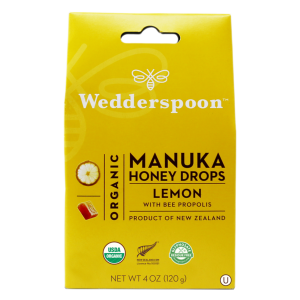 Wedderspoon Organic Manuka Honey Drops,Lemon