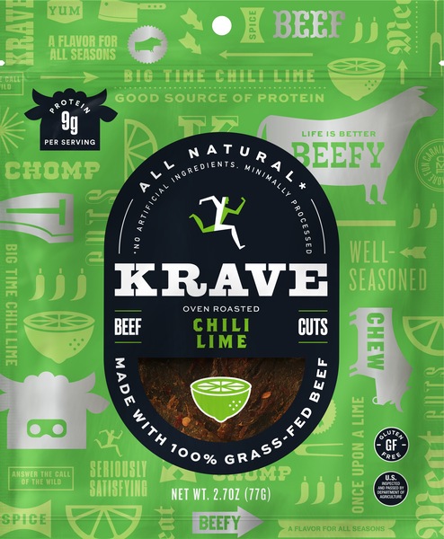 KRAVE Gourmet Beef Cuts, Chili Lime Flavor, 2.7 oz