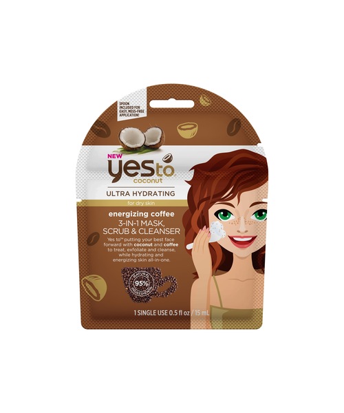 Yes To Coconut Energizing Coffee 3-in-1 Mask, Scrub & Cleanser