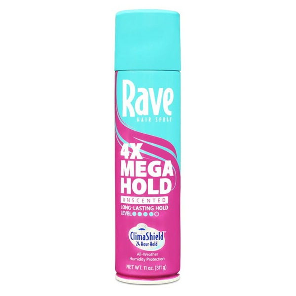 Rave 4X Mega Hold Unscented Hair Spray