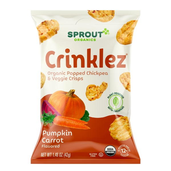 Sprout Foods Organic Pumpkin Carrot Crinklez, 1.48 OZ