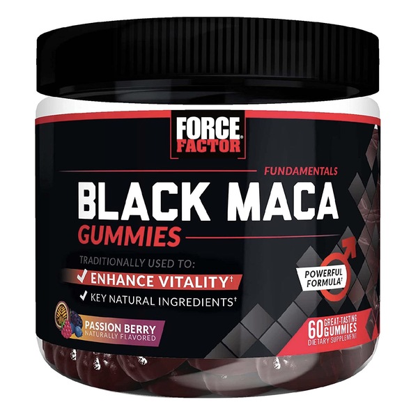 Force Factor Black Maca Gummies, 60 CT