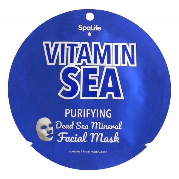 Spa Life Vitamin Sea Purifying Dead Sea Mineral Facial Mask, 10CT