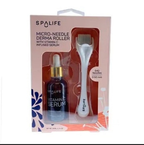 Spa Life Micro-Needle Derma Roller with Vitamin C Serum
