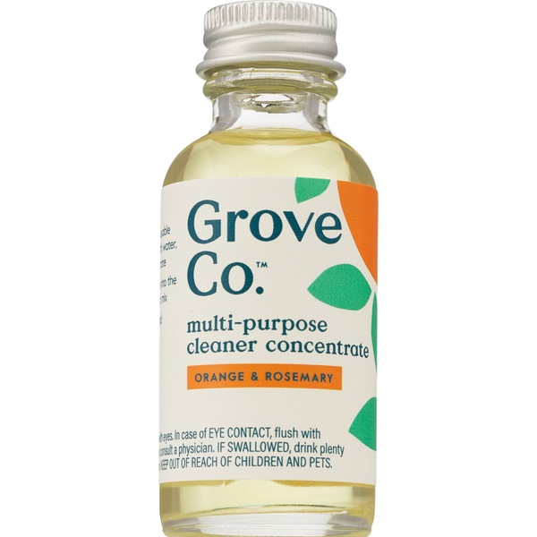 Grove Co. Multi-Purpose Cleaning Concentrate, Orange & Rosemary, 1oz, 2ct