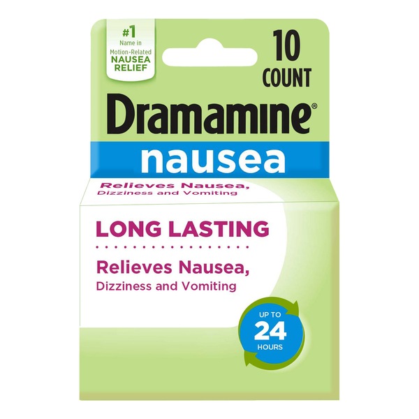 Dramamine Nausea Relief Tablets, 10 CT
