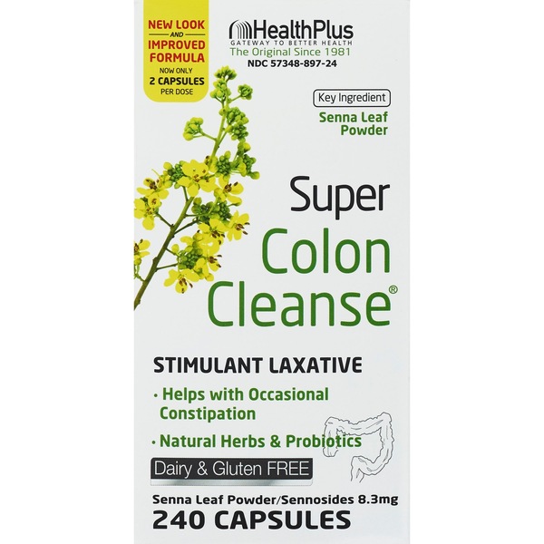HealthPlus Super Colon Cleanse Stimulant Laxative Capsules