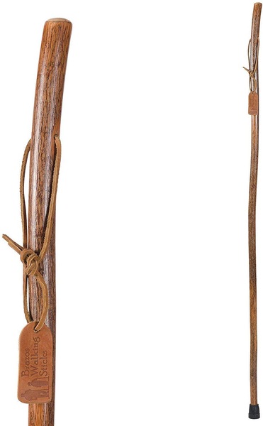Brazos Free Form Hickory Handcrafted Wood Walking Stick