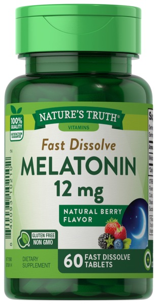 Nature's Truth Melatonin Tablets, 12 mg, 60 CT