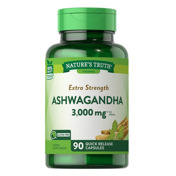 Nature's Truth Extra Strength Ashwagandha Capsules, 3,000 mg, 90 CT
