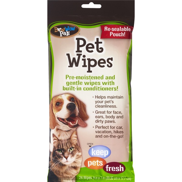 Bow Wow Pals Pet Wipes, 24 CT