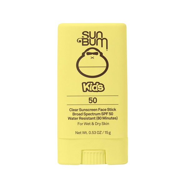 Sun Bum Kids Clear Sunscreen Face Stick, SPF 50, .53 oz
