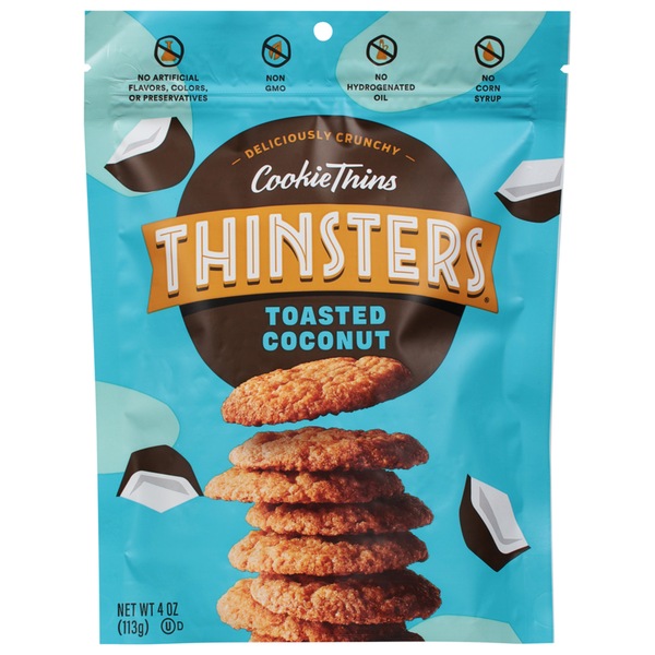 Thinsters,Toasted Coconut, Cookie Thins, 4 oz