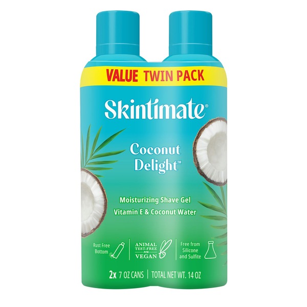 Skintimate Coconut Delight Moisturizing Shave Gel, 14 OZ, 2 CT