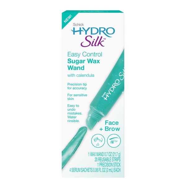 Schick Hydro Silk Easy Control Sugar Wax Wand for Face & Brow, 20 CT