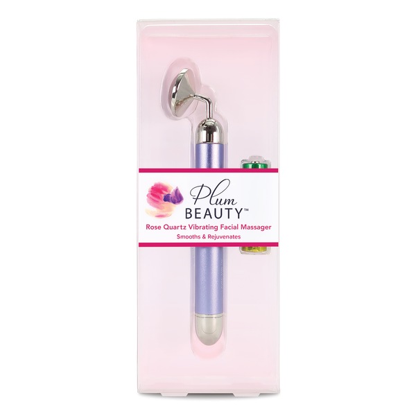 Plum Beauty Rose Quartz Vibrating Facial Massager