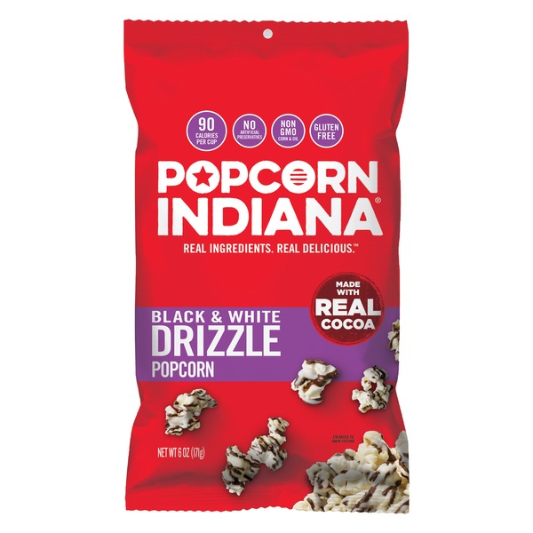 Popcorn Indiana Black & White Drizzlecorn
