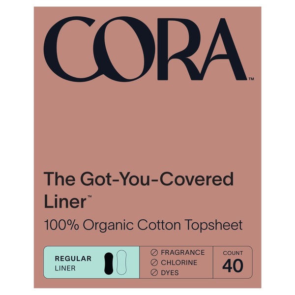 CORA The Got-You-Covered Liner with Organic Cotton Topsheet, 40 CT