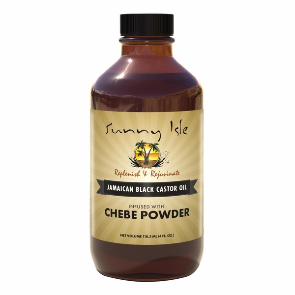 Sunny Isle Jamaican Black Castor Oil infused with Chebe Powder, 4 OZ