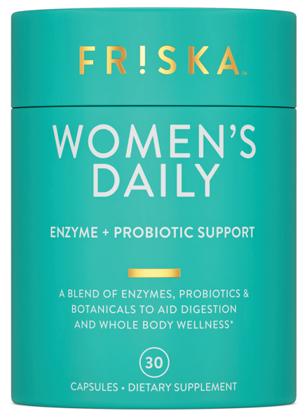 FRISKA Women's Daily Enzyme + Probiotic Support Capsules