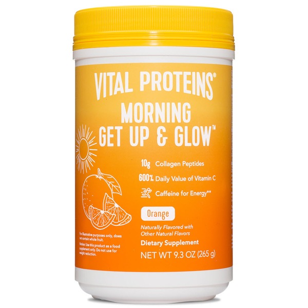 Vital Proteins Morning Get Up and Glow Orange Collagen Powder, 9.3 OZ