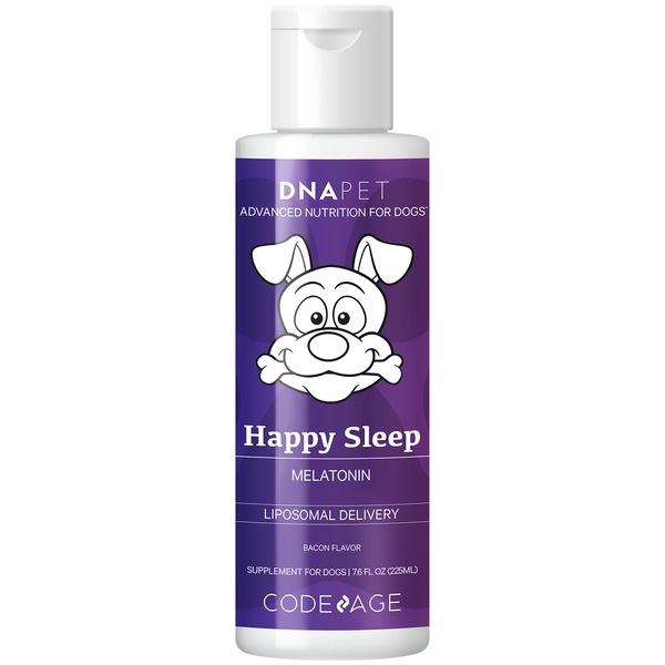 DNA PET Happy Sleep Melatonin Liquid Drops, 7.6 fl oz