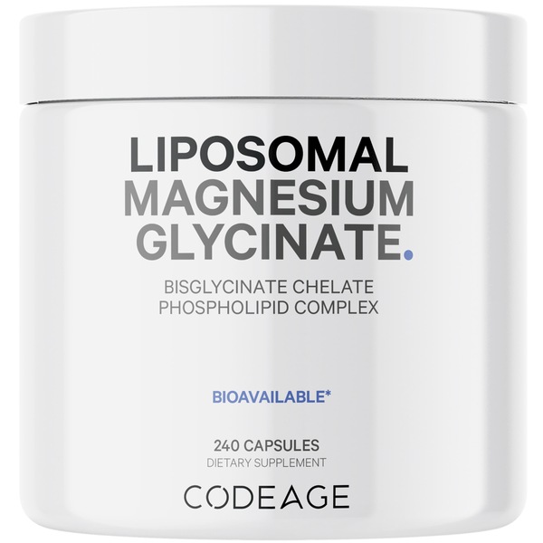 Codeage Liposomal Magnesium Bisglycinate Chelate Mineral Supplement, BioMag Phospholipids