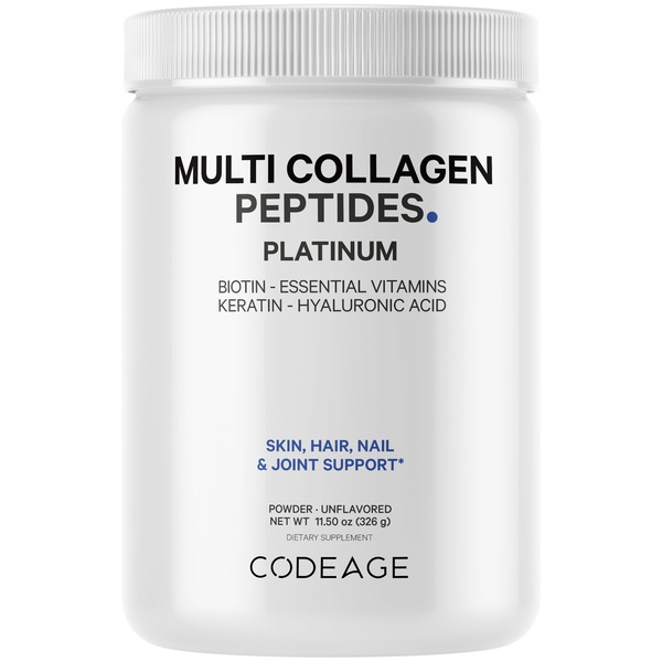 Codeage Collagen Powder with Biotin + Vitamin C Unflavored, 11.5 OZ