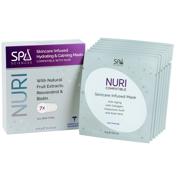 Spa Sciences NURI Compatible Hydrating & Calming Masks, 7CT