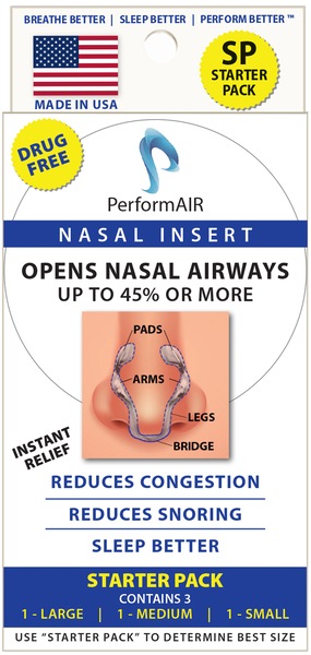 PerformAIR - Paquete básico de insertos nasales