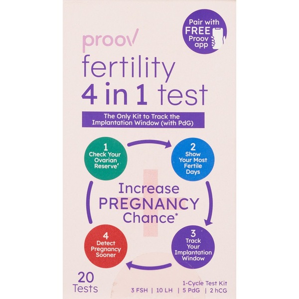 Proov Home 4-in-1 Fertility Test, 20 CT